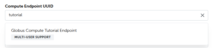 A screenshot showing that the Globus Web App renders a 'globus-compute-endpoint'-formatted object in a custom, user-friendly format